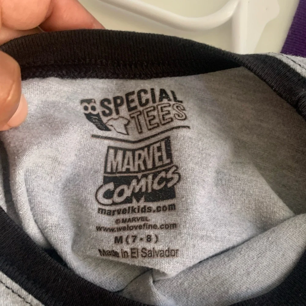 Marvel Short Sleeve Tees in Gray and Purple - Picture 4 of 12